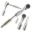 Mini Ratchet Wrench 1/4 Inch Short Ratchet Handle High Quality Socket Tool Torque Ratcheting Wrench for Daily Bicycle Car Repairs