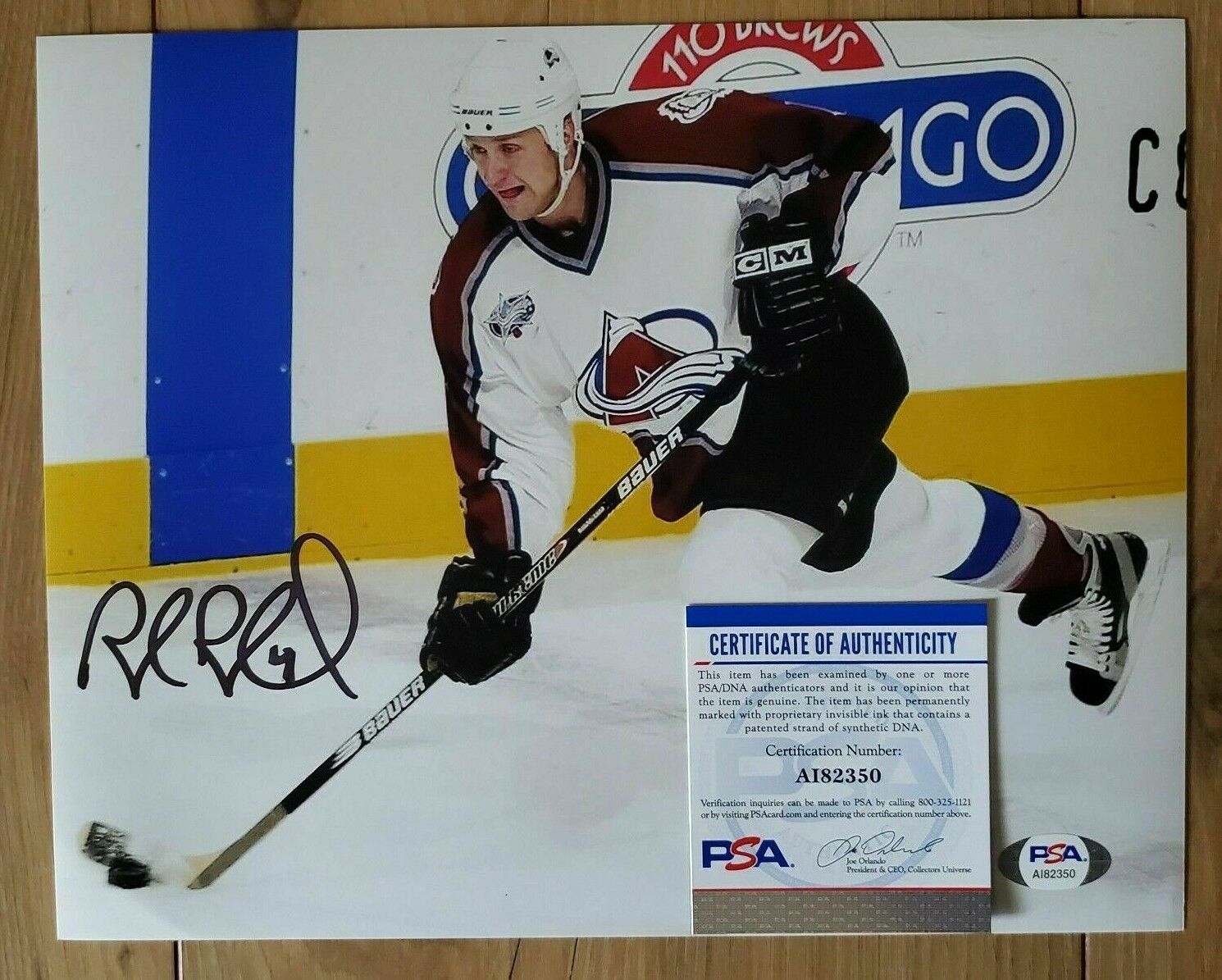 Rob Blake signed Colorado Avalanche 8x10 autographed Photo Poster painting PSA COA