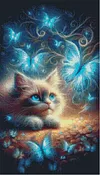 Luxury AB Velvet Diamond Painting Kit - Cat