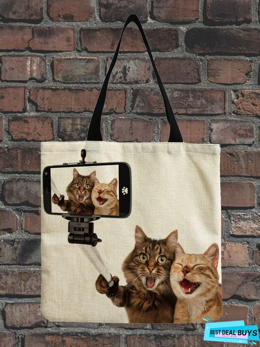 Cat Print Tote Bag Canvas Tote