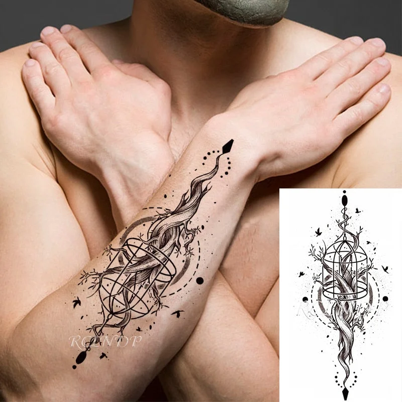 Waterproof Temporary Tattoo Sticker Sexy Snake Element Fake Tatoo Flash Tatto Body Art for Women Men tatuajes temporales