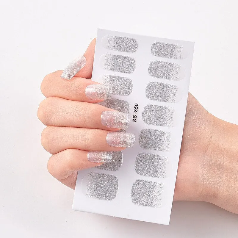 DIY Self Adhesive Nail Gel Sticker Press On Nail Stickers For Children Easy Finger Decals Tips Manicure Tools-Nail Inspo