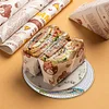4PCS Wooden Diamond Painted Placemats Tableware Mat with Holder(Tea Art Bouquet)