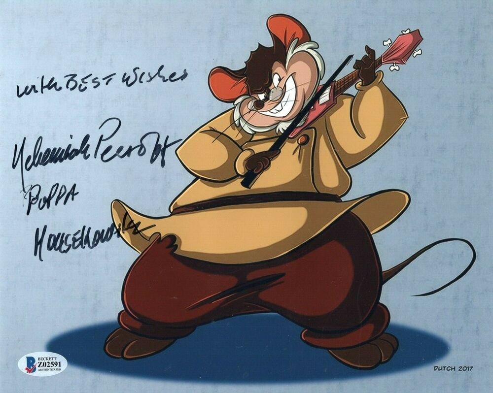 Nehemiah Persoff Signed An American Tail 8x10 Photo Poster painting w/Beckett Z02591