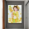 (US Local)Girl-11CT Stamped Cross Stitch Kit(49x65cm)