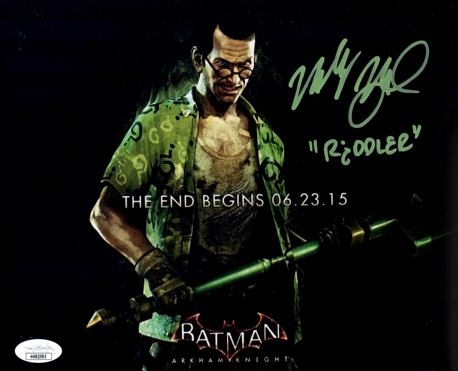 WALLY WINGERT Signed ARKHAM CITY Riddler 8x10 Photo Poster painting Autograph JSA COA Cert