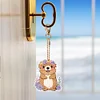 4Pcs Diamond Painting Double Sided Groundhog Keychain Pendant for Beginners