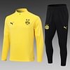 Joyfball 2024/2025 Dortmund Half-Pull Training Suit Yellow Jersey 1:1 Thai Quality Set