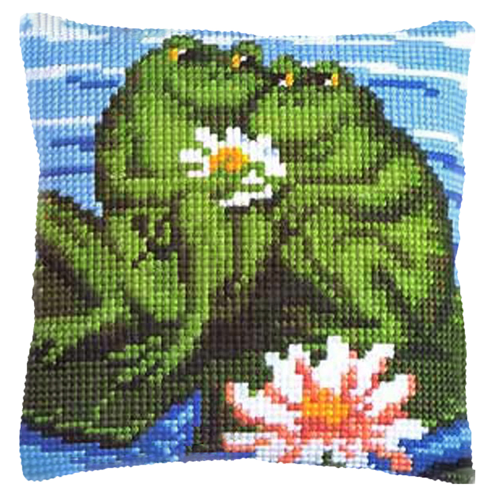 

Frog - 11CT Stamped Cross Stitch Pillowcase - 40*40CM, 501 Original