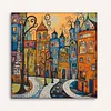 Framed Colorful Town-Paint by Numbers Acrylic Painting 35*35CM
