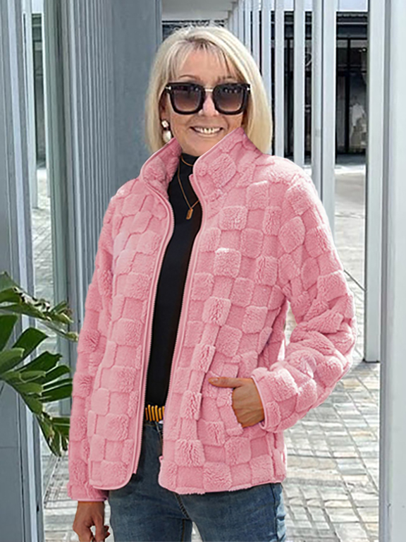 Winter Fleece Sherpa Stand Collar Jacket