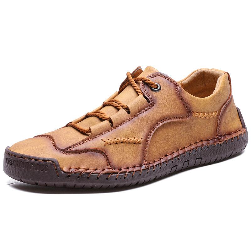 Dacomfy Men Casual Fashion Comfortable Leather Shoes 
