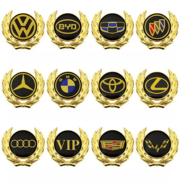 Wheat Ear Car Stickers Car Metal Car Logo Stickers 3d Three-dimensional Decorative Stickers