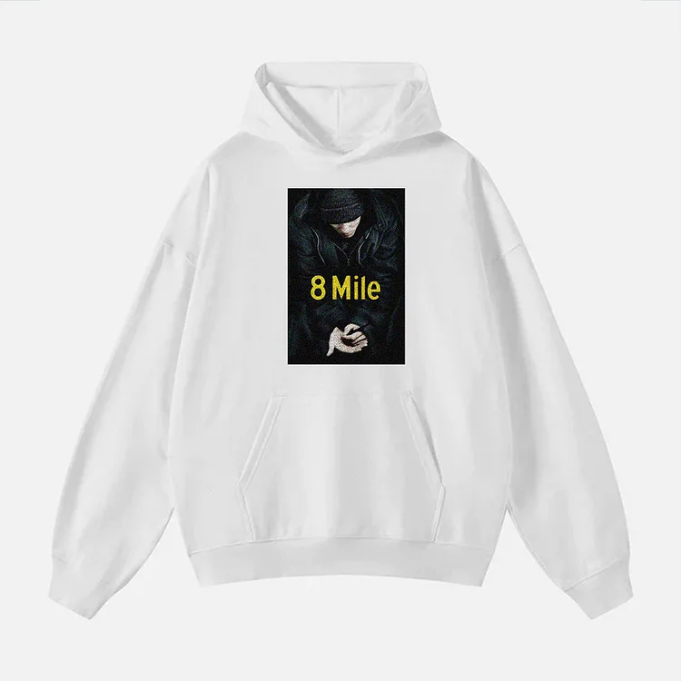 Essential Casual 8 Mile Graphic Fleece-Lined Hoodie