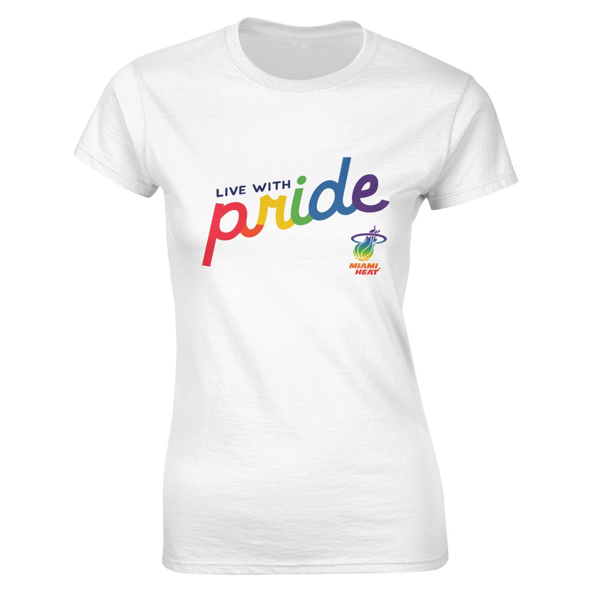 Miami Heat Live With Pride Women's Soft Cotton T-Shirt