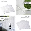 10 Pack | 40 Sq ft 3D White Foam Self Adhesive Wall Panels - Alligator Skin Design