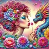 uk.everydayedeals Diamond Painting - Full Round - Girl Dragon(40*40cm)