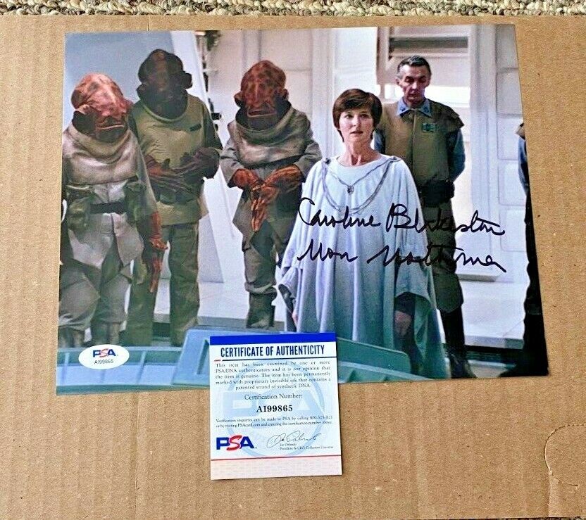 CAROLINE BLAKISTON SIGNED 8X10 STAR WARS Photo Poster painting W/MON MOTHMA PSA/DNA CERT #2