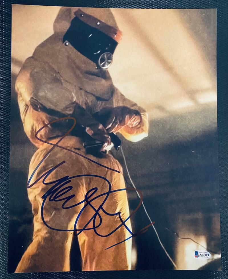 MICHAEL J. FOX SIGNED AUTOGRAPH BACK TO THE FUTURE 11x14 ICONIC Photo Poster painting BECKETT ZZ