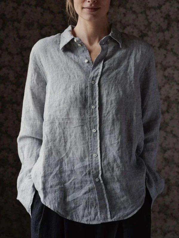Casual Daily Comfort Women's Cotton Linen Shirt