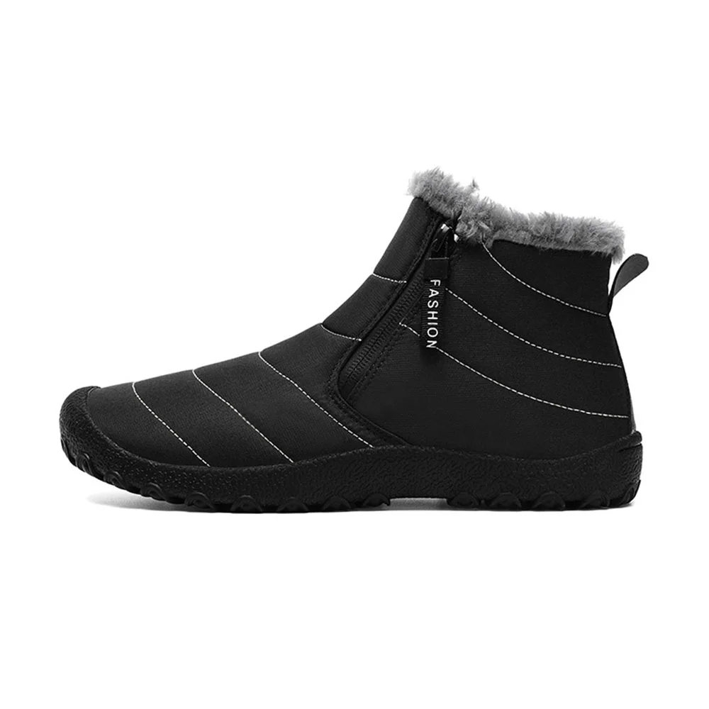 Smiledeer New winter men's outdoor thickened warm side zipper cotton shoes