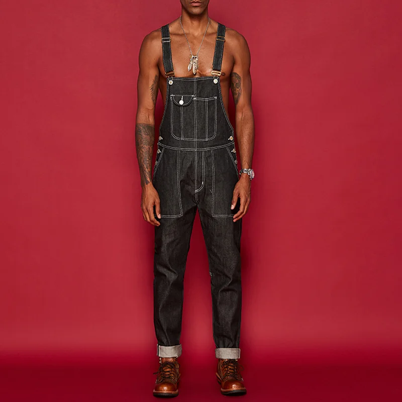 Vintage Red Ear Denim Baggy Overalls