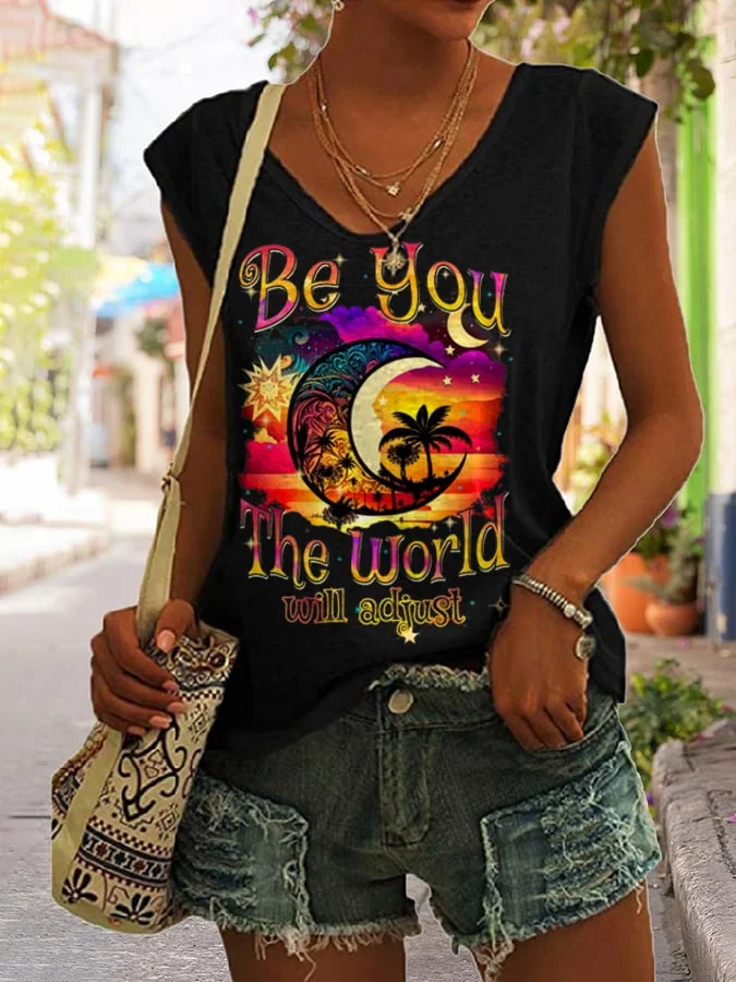 Be You The World Will Adjust Print Tank Top