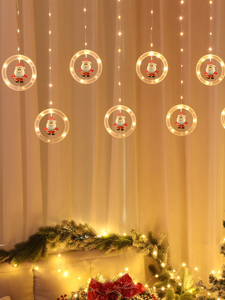 

10pcs LED String Light USB Pine Needle Ring 3D Christmas Doll Fairy Lamp, 501 Original