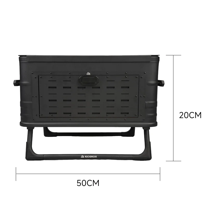 ROCKBROOK BX1027 60L Camping Gear Storage Box - Aluminum, Tactical