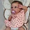 [New2023] 20" Debby Awake Newborn Girl Handmade Cloth Body Reborn Baby Doll,with Pacifier and Bottle - RBBI-Myrebornbabydoll&reg; Myrebornbabydoll&reg;