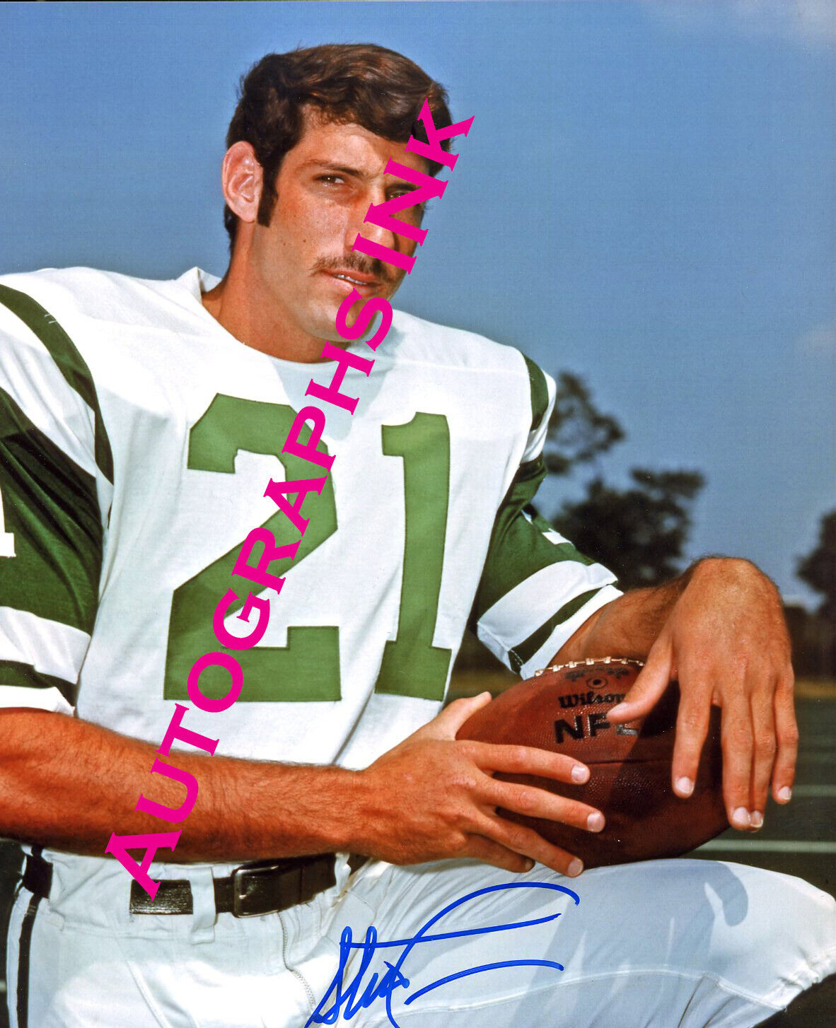 Steve Tannen Autographed 8x10 New York Jets Topps Vault #1