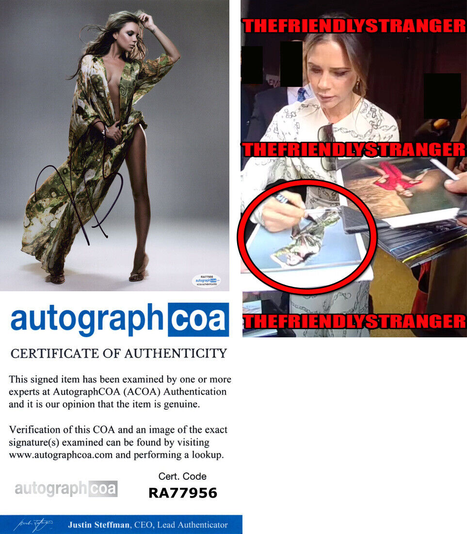 VICTORIA BECKHAM signed Autographed 8X10 Photo Poster painting d EXACT PROOF Hot SPICE GIRLS COA