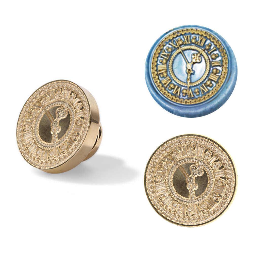 

30MM Roman Clock Sealing Wax Stamp Head, 501 Original