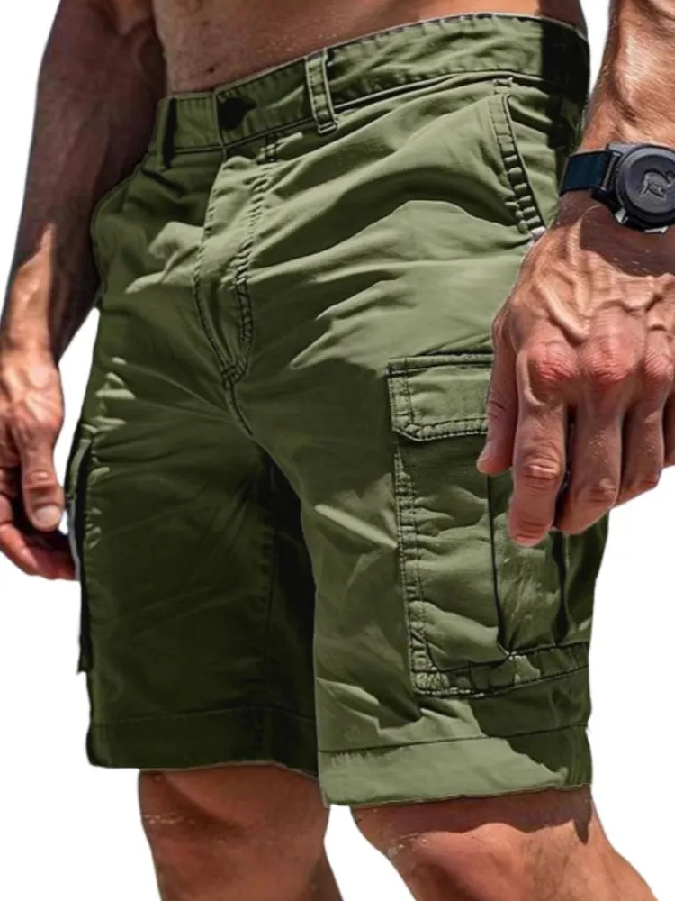 Men's Multi-Pocket Cargo Casual Pants Beach Fashion Shorts