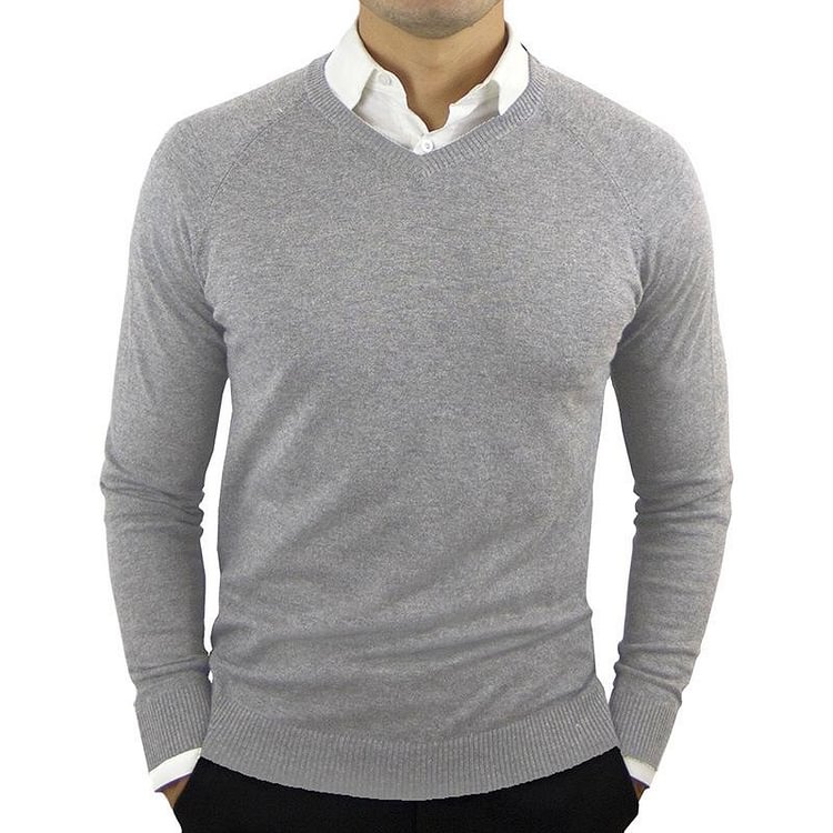 V-neck Bottomed Shirt Men's Sweater
