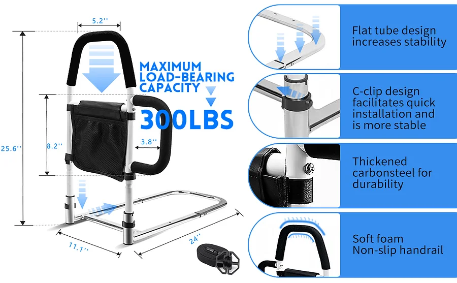 bed safety railing Maximum Load-bearing Capacity 300lbs