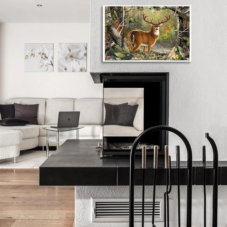 Diamond Painting - Full Round Drill - Deer in Forest(30*40cm)