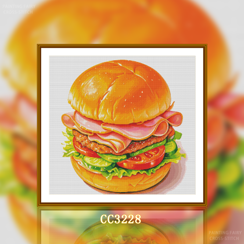 [CC3228-Steak Castle of Gourmet Series] Cross Stitch 2025 New Small Thread Embroidery Living Room and Restaurant Painting Fairy Cross Stitch