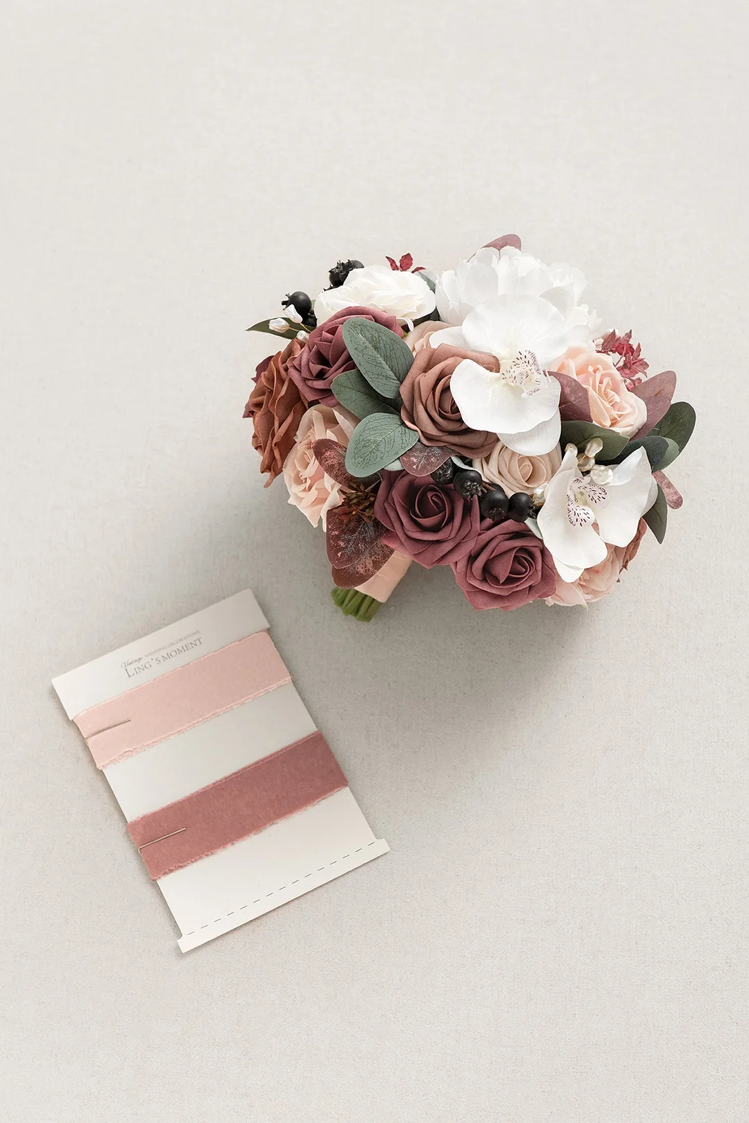 Standard Round Bridal Bouquet in Dusty Rose & Mauve