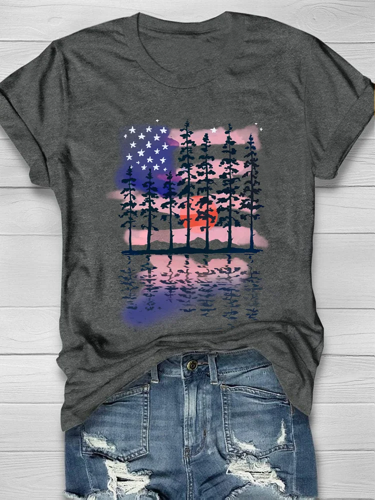 Eagerlys  American Flag T-shirt Eagerlys