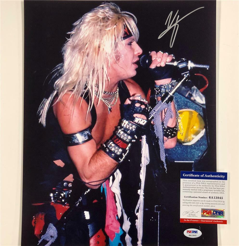 Motley Crue singer Vince Neil autograph signed 11x14 Photo Poster painting ~ PSA Witnessed COA