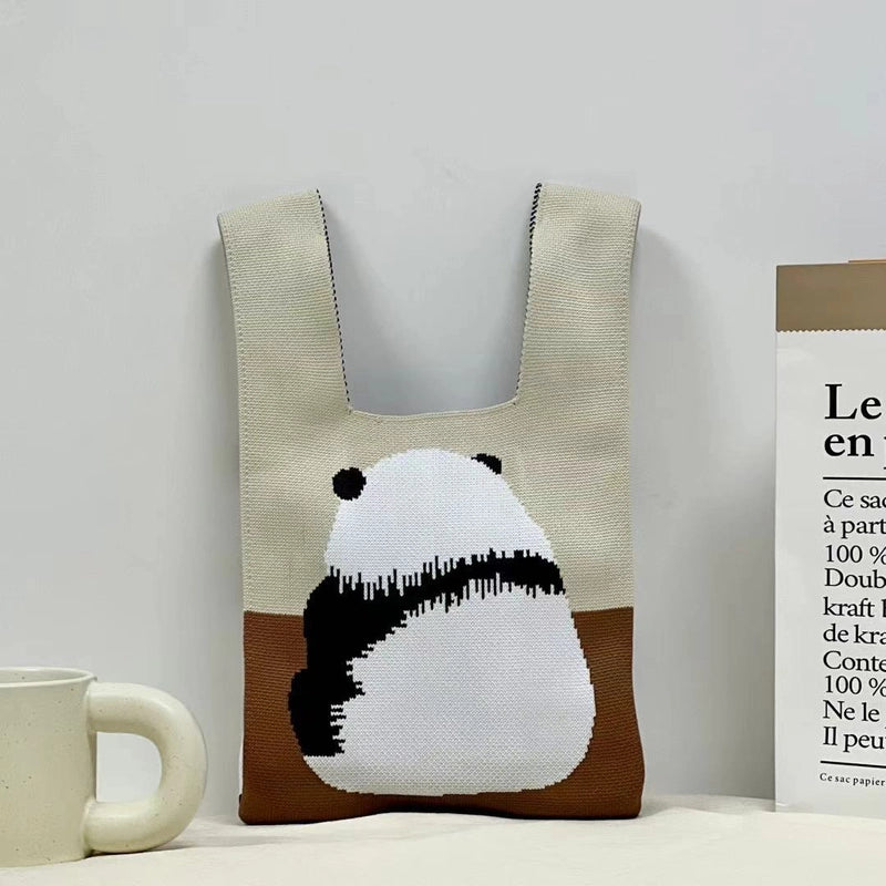 Gift Packaging Handbag Casual Knitted Handbag Woven Bag Multi-pattern Style Knitted Bag For Women