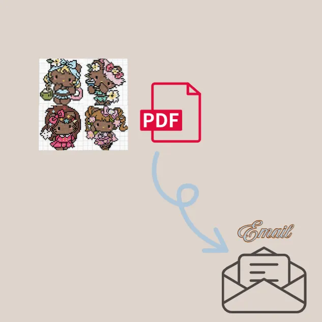 Summer Beach Brown Kitty Digital Pattern 