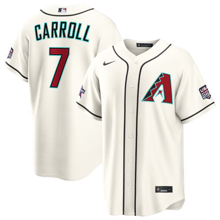 Men's Arizona Diamondbacks #7 Corbin Carroll Nike Cream 2026 All-Star Game Replica Jersey