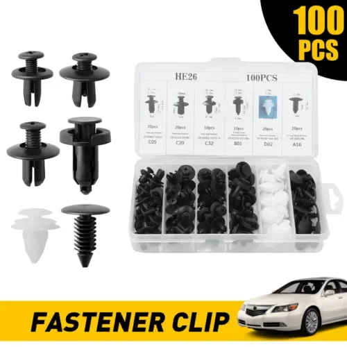 Dronehint Parts Car Body Plastic Bumper Fender Tool Trim Retainer Clips Fastener Kit 100Pc (For: Audi Sport) Parts