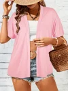 Vibrant Solid Color Open Front Cardigan - Soft, Versatile, Short Sleeve, Perfect for Spring & Summer - Women's Essential Clothing for Everyday Wear