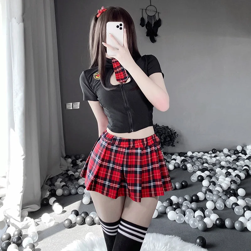 Hot Girl Black Uniform Set SP18327