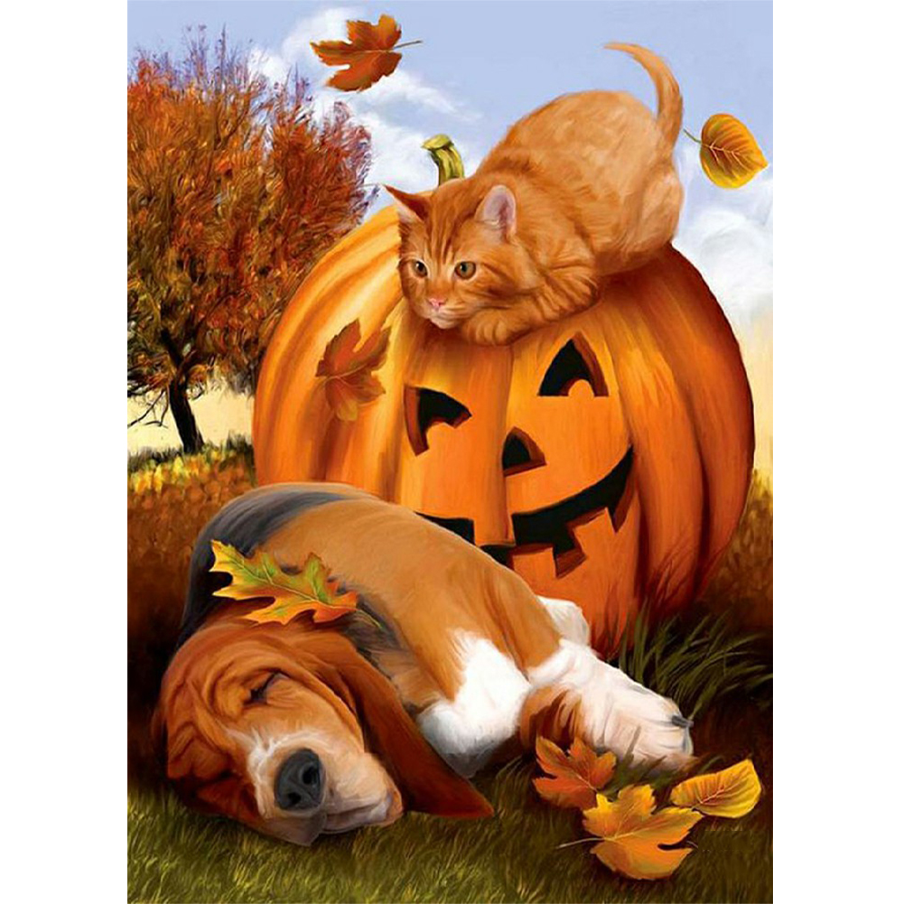 

Halloween Dog - Round Drill Diamond Painting - 30*40CM, 501 Original
