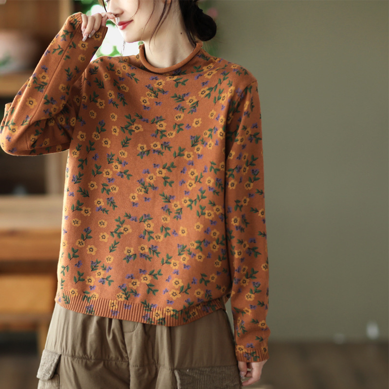 Chicfifth Sweater Women Winter Long Sleeve High Quality Autumn Vintage Top Knitted Cardigan