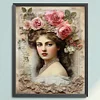 >SALE<Lady Printed Cross Stitch Kit 40x50cm DIY 11CT Thread Art Needlework Home Decor